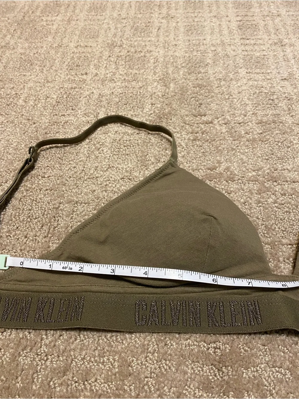 {Calvin Klein} Cotton Sport Bra | Olive Green ~ Size Small - Picture 11 of 15